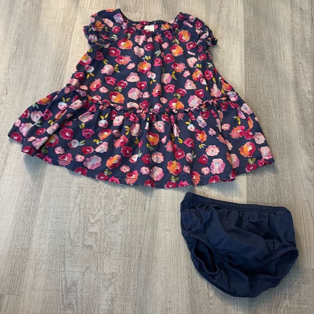 Carters floral drop waist dress